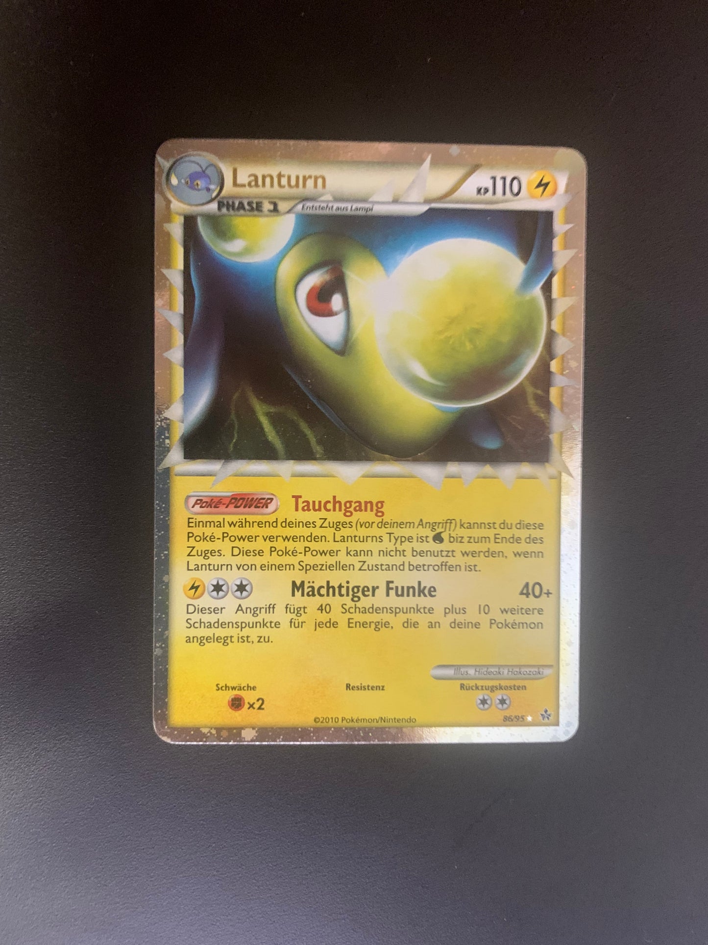 Pokemon Karte Prime Lanturn 86/95 Deutsch