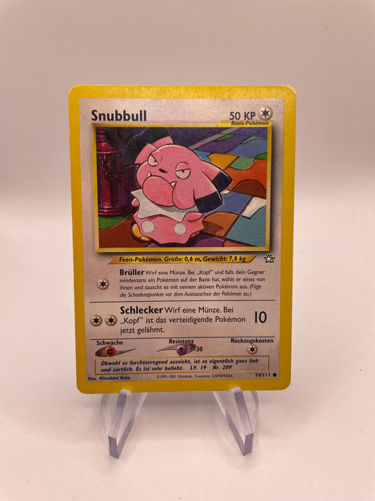 Pokemon Karte Neo Genesis Snubbull 74/111 Deutsch