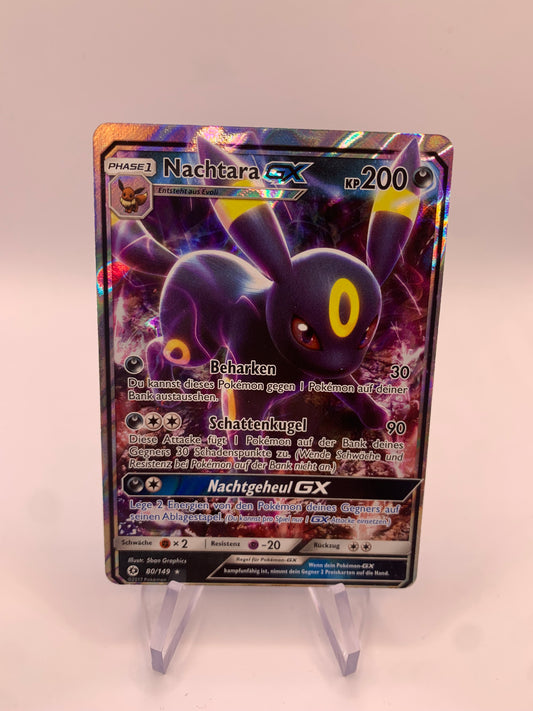 Pokemon Karte GX Nachtara 80/149 Deutsch