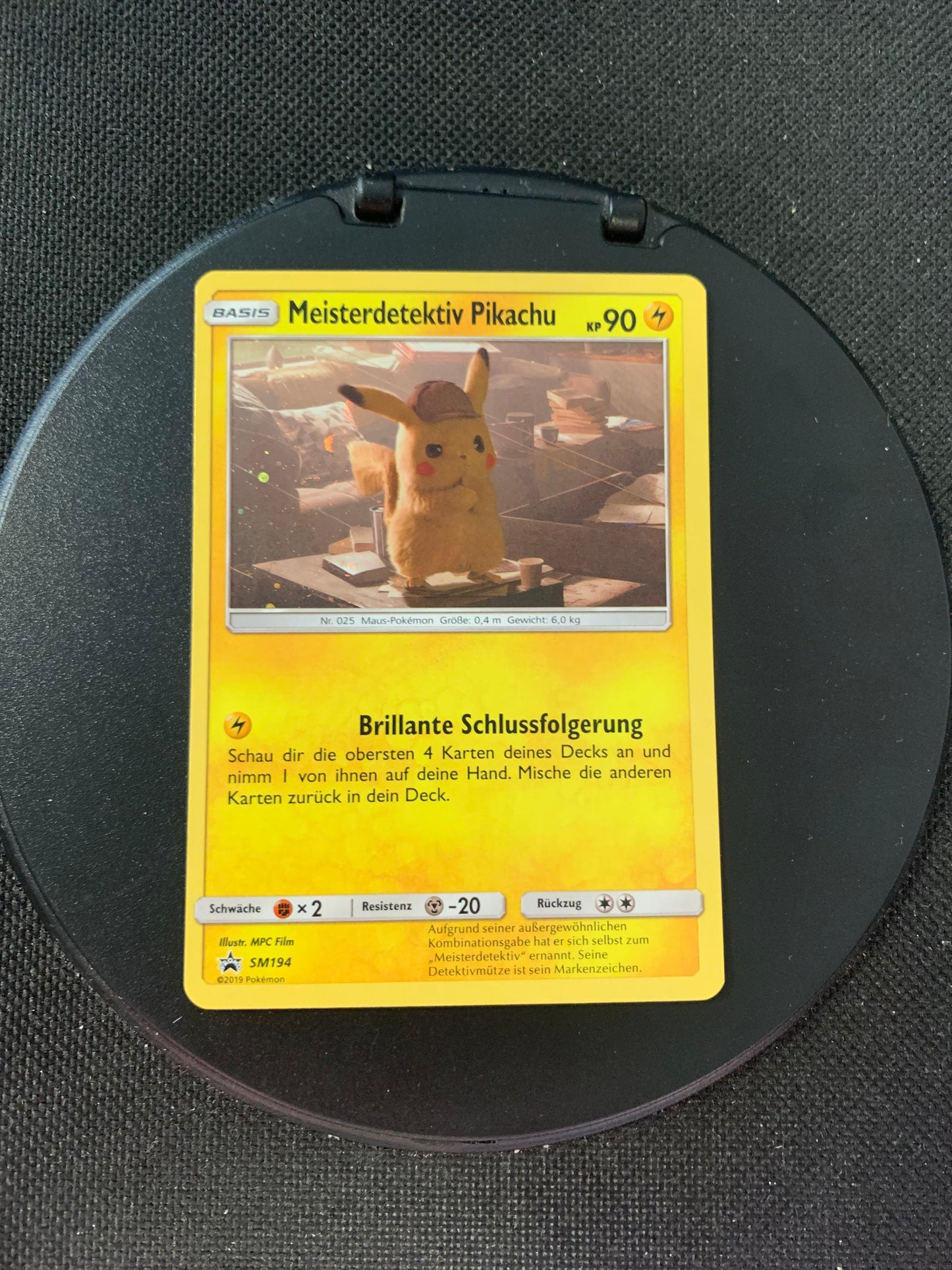 Pokemon Karte Detektiv Pikachu Meisterdetektiv Pikachu SM194 Deutsch