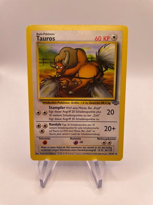 Pokemon Karte Tauros 47/64 Jungel deutsch