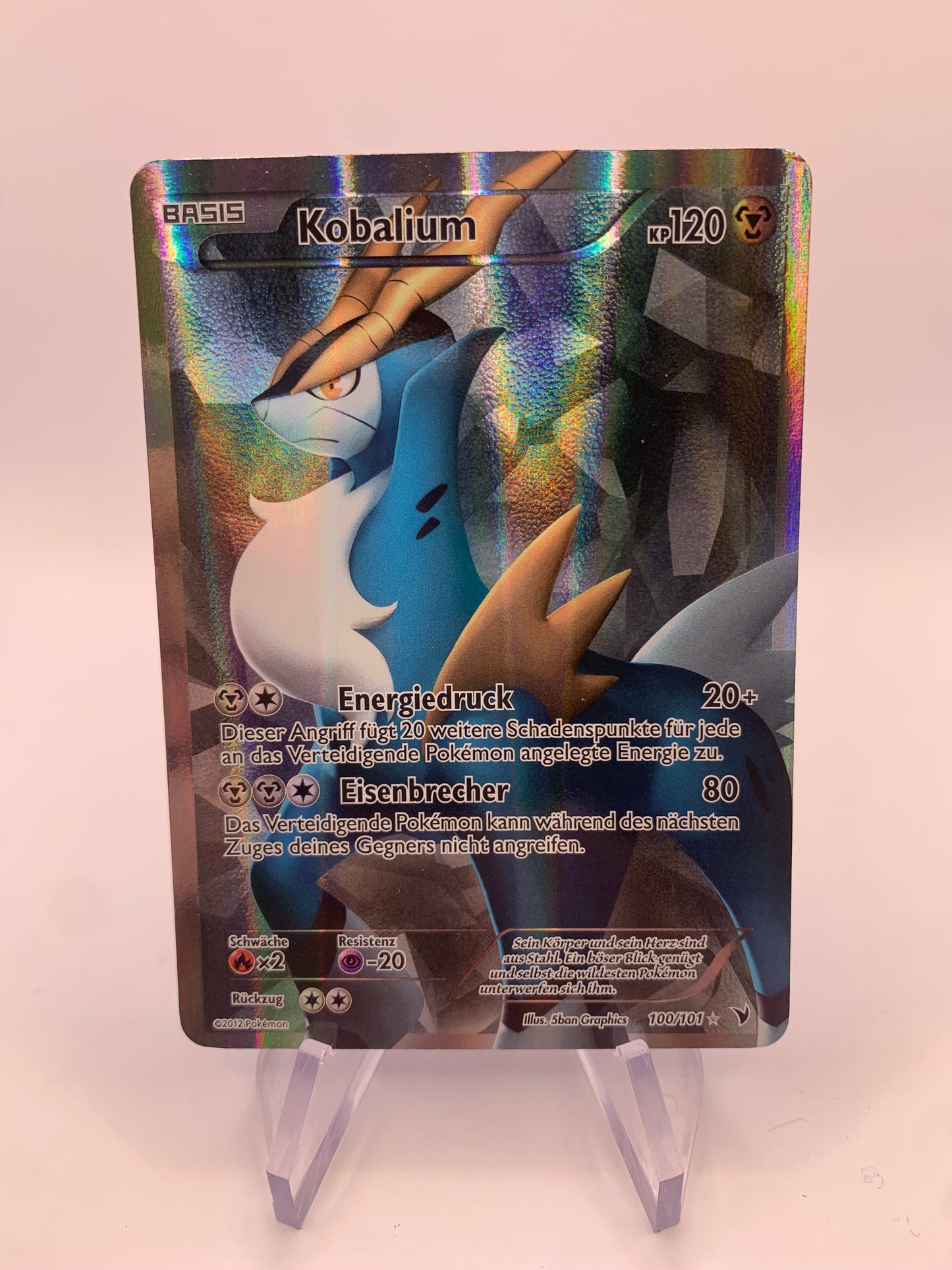 Pokemon Karte Fullart Kobalium 101/100 Deutsch