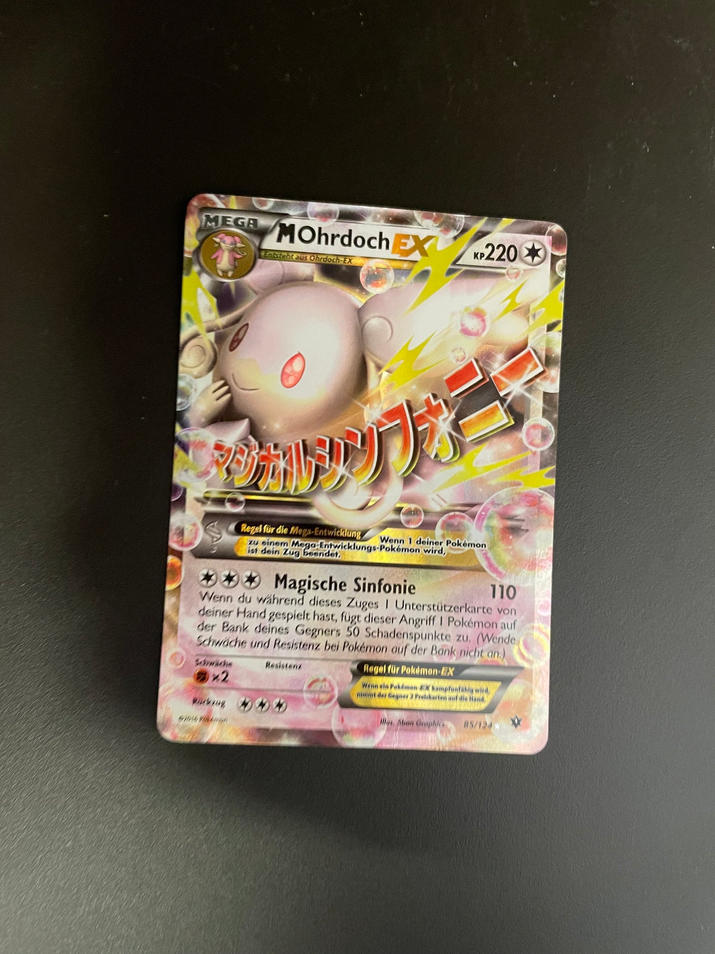 Pokemon Karte EX Mega Ohrdoch 85/124 Deutsch
