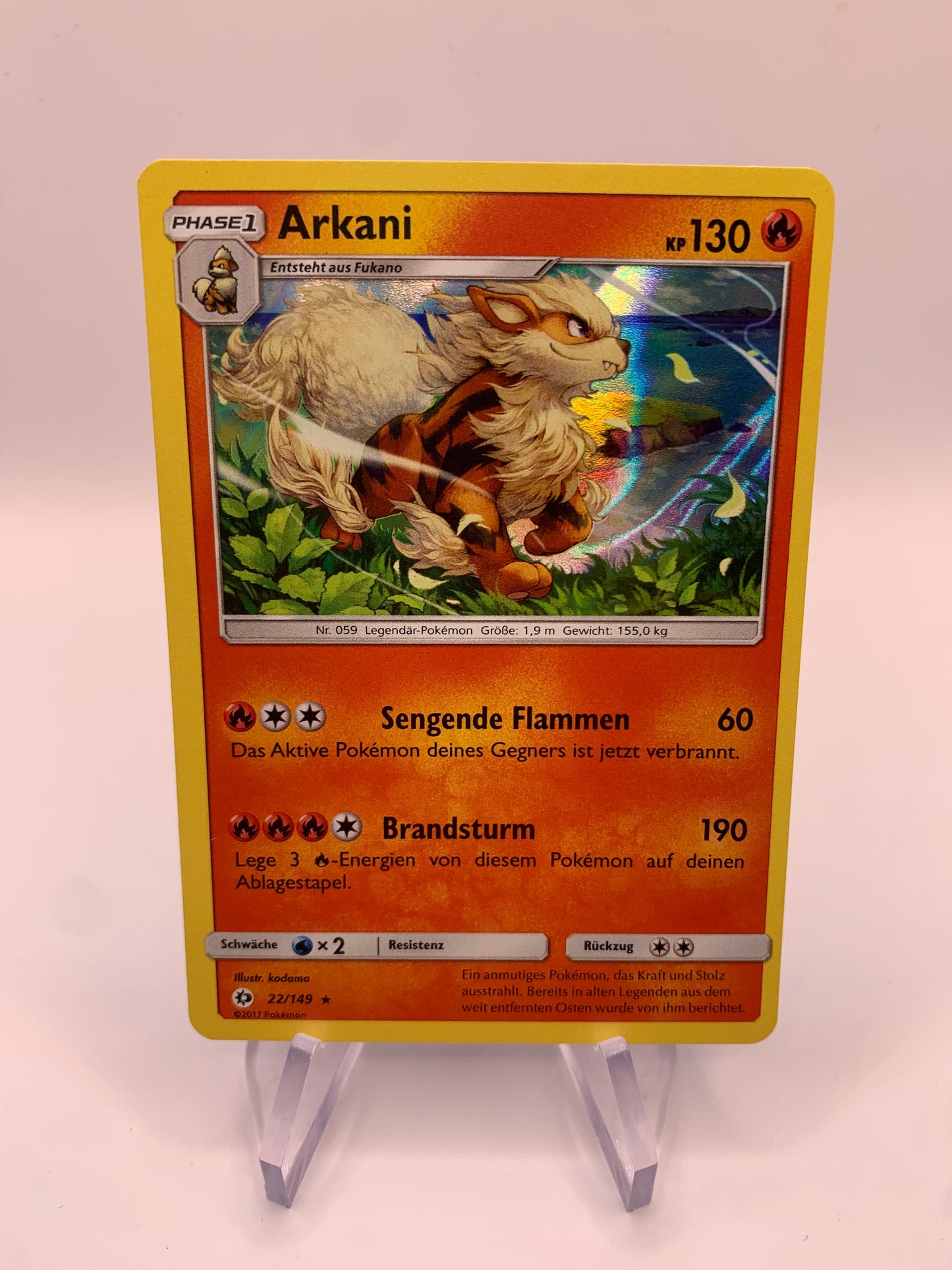 Pokemon Karte Holo Arkani 22/149 Deutsch