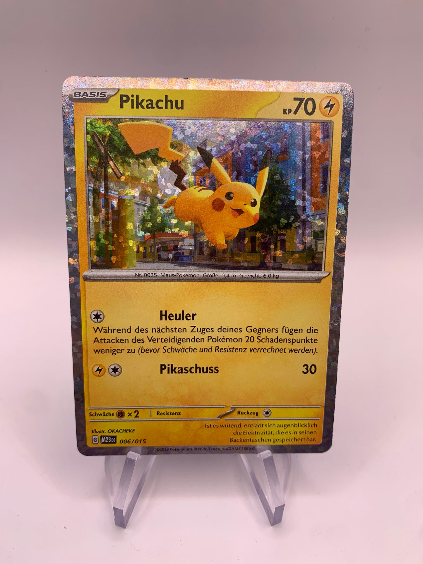 Pokemon Karte Holo Pikachu 6/15 Deutsch