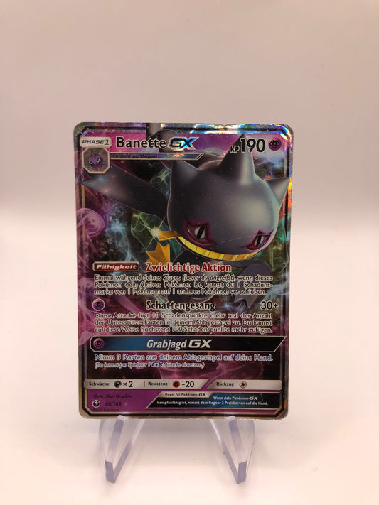 Pokemon Karte GX Banette 66/168 Deutsch