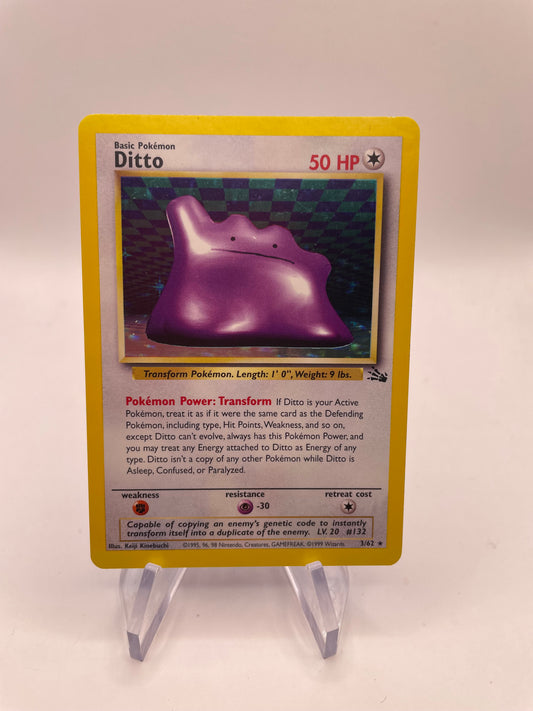 Pokemon Karte Holo Ditto 3/62 Englisch