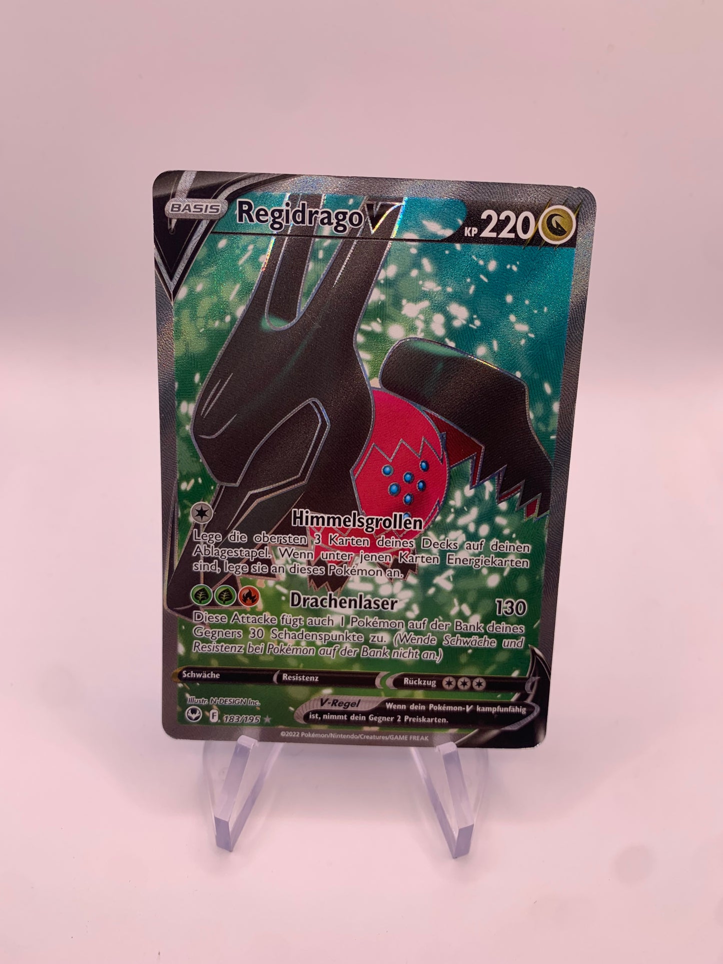 Pokemon Karte V Fullart Regidrago 183/195 Deutsch