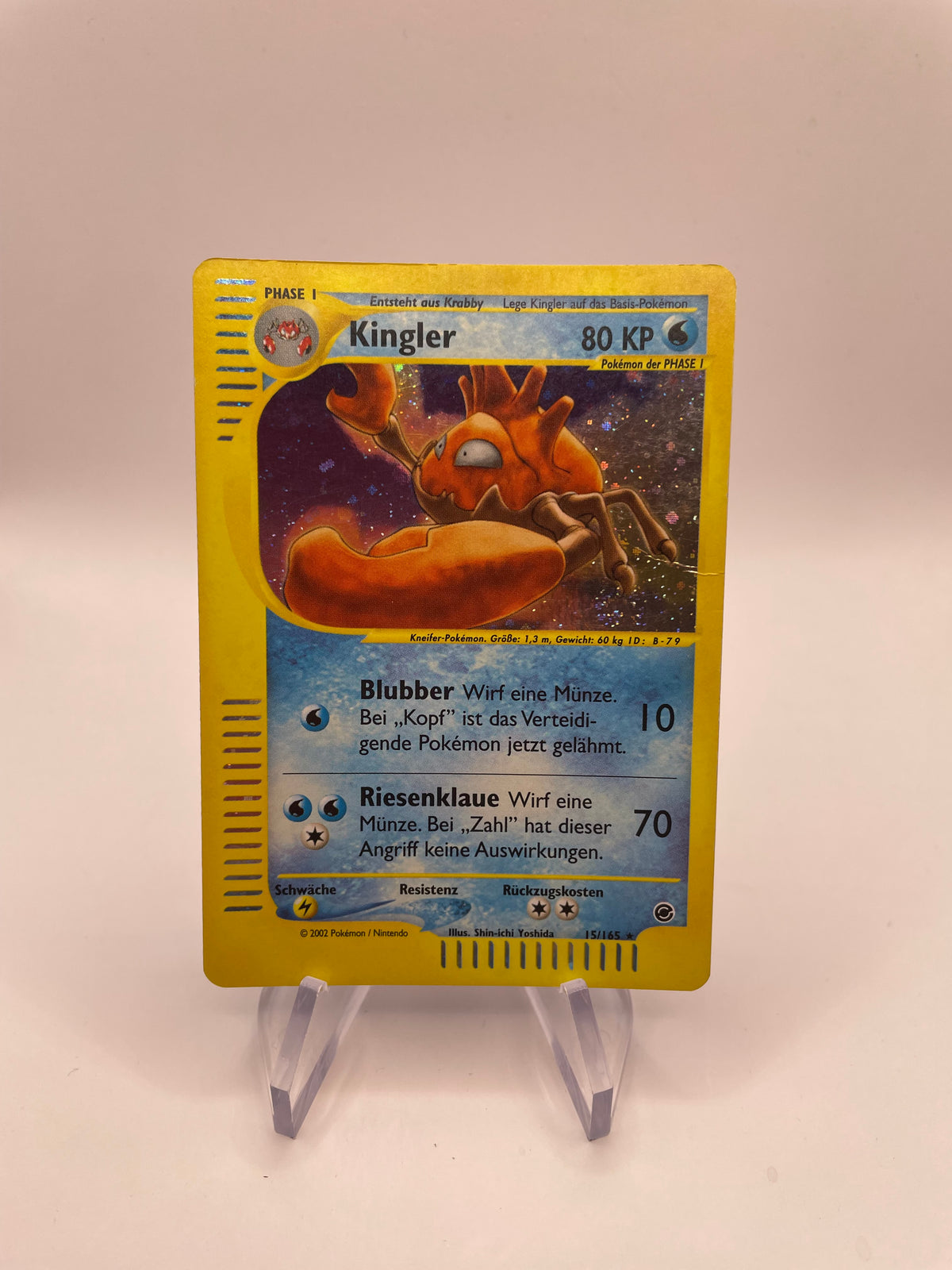 Pokémon Karte e-Series Kingler 15/165 Deutsch