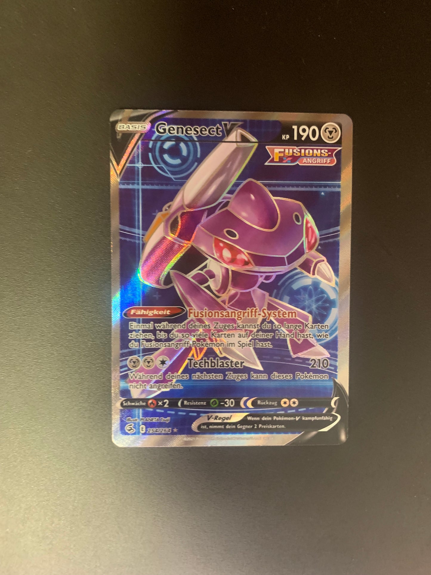 Pokemon Karte V Fullart Genesect 254/264 Deutsch