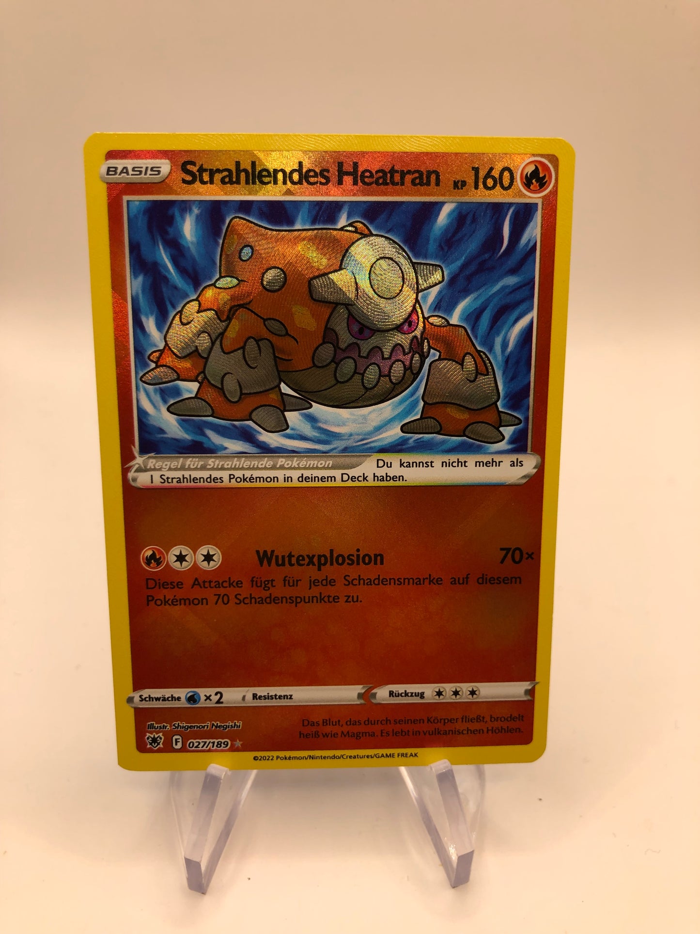 Pokemon Karte Strahlendes Heatran 27/189 Deutsch
