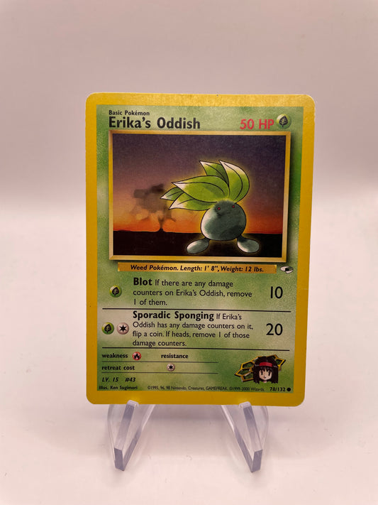 Pokemon Karte Gym Heros Erika’s Oddish 78/132 Englisch