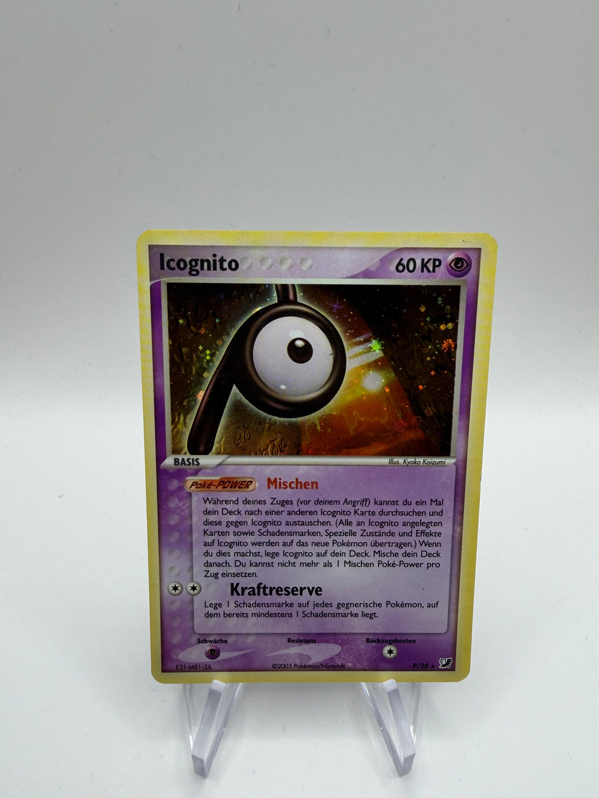 Pokemon Karte Holo Icognito P/28 Deutsch