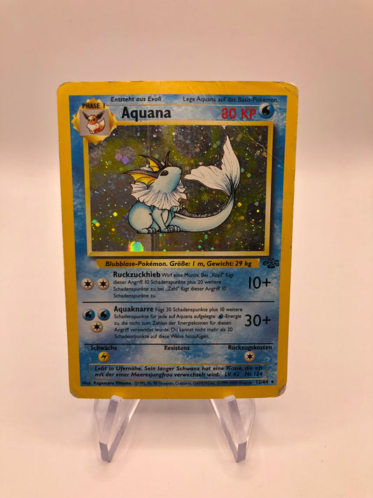 Pokemon Karte Holo Dschungel Aquana 12/64 Deutsch
