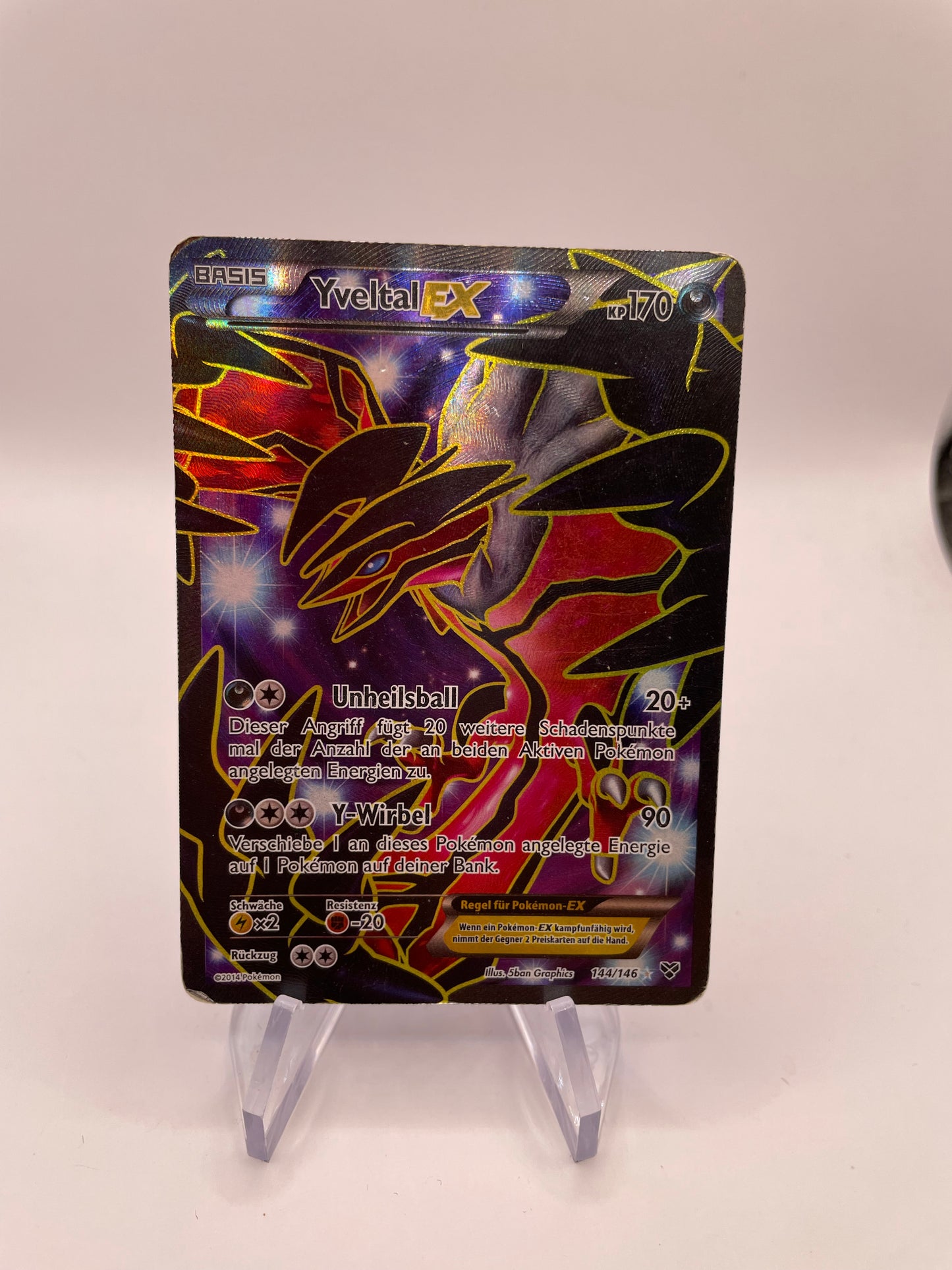 Pokemon Karte EX Yveltal 144/146 Deutsch