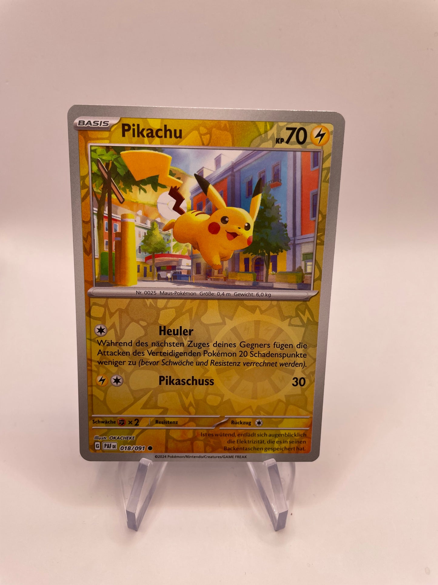 Pokemon Karte Revers Pikachu 18/91 Deutsch