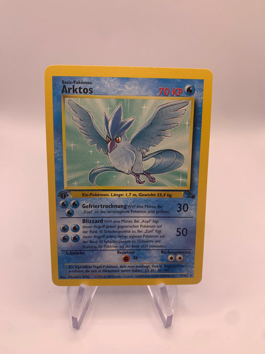 Pokemon Karte 1.Edition Arktos 17/62 Deutsch