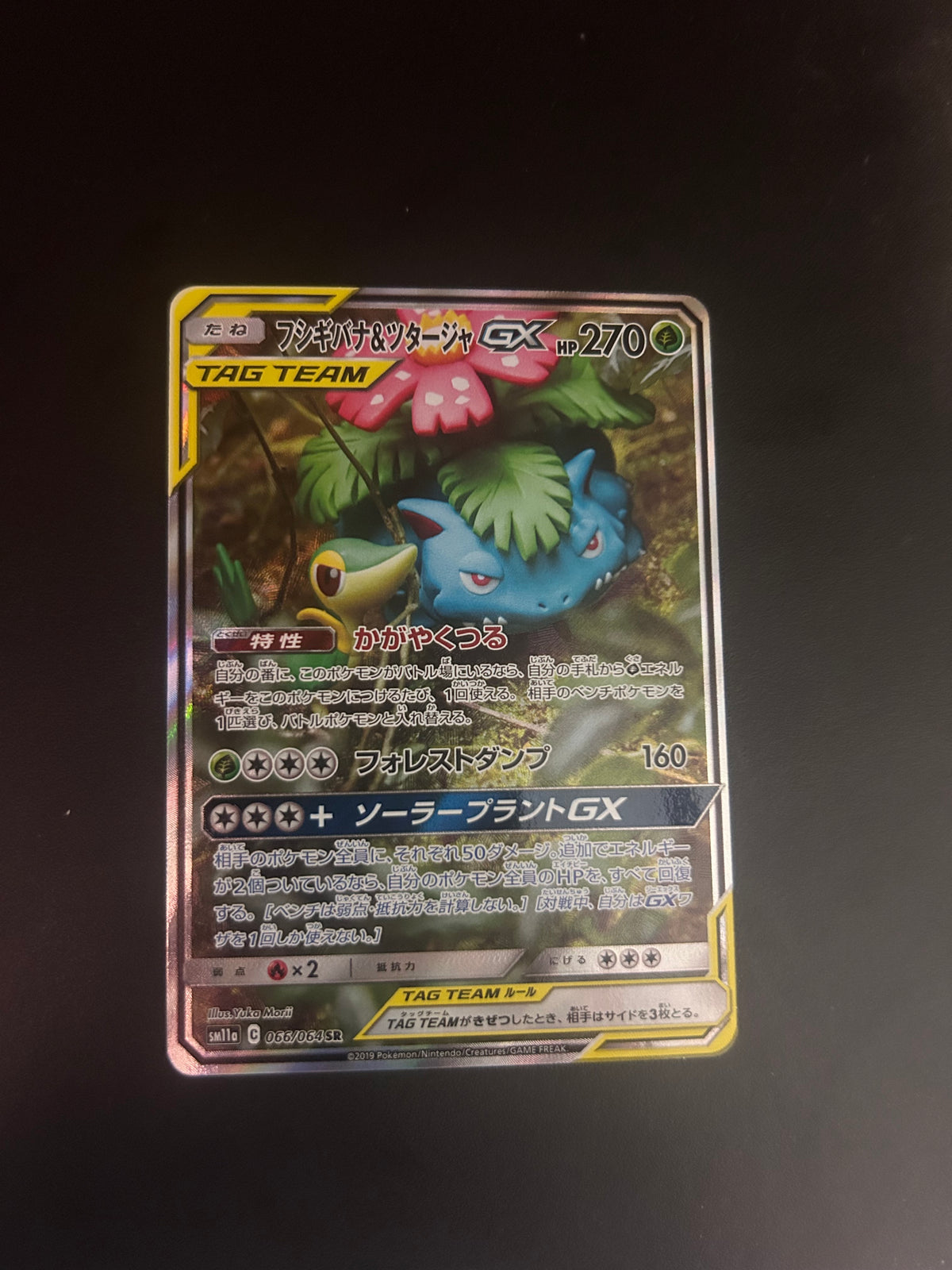 Pokemon Karte Tag Team Alt Art Serpifeu & Bisaflor 66/64 Japanisch