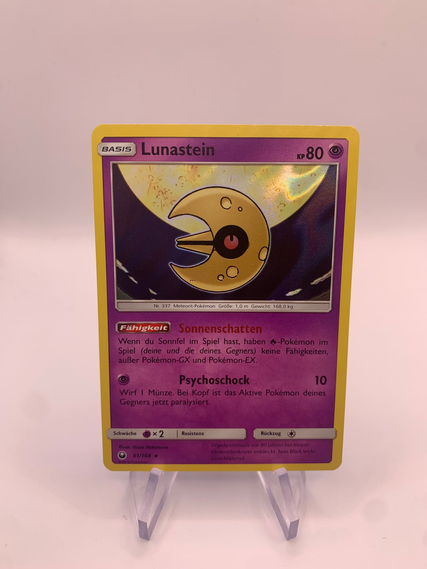 Pokemon Karte Holo Lunastein 61/168 Deutsch