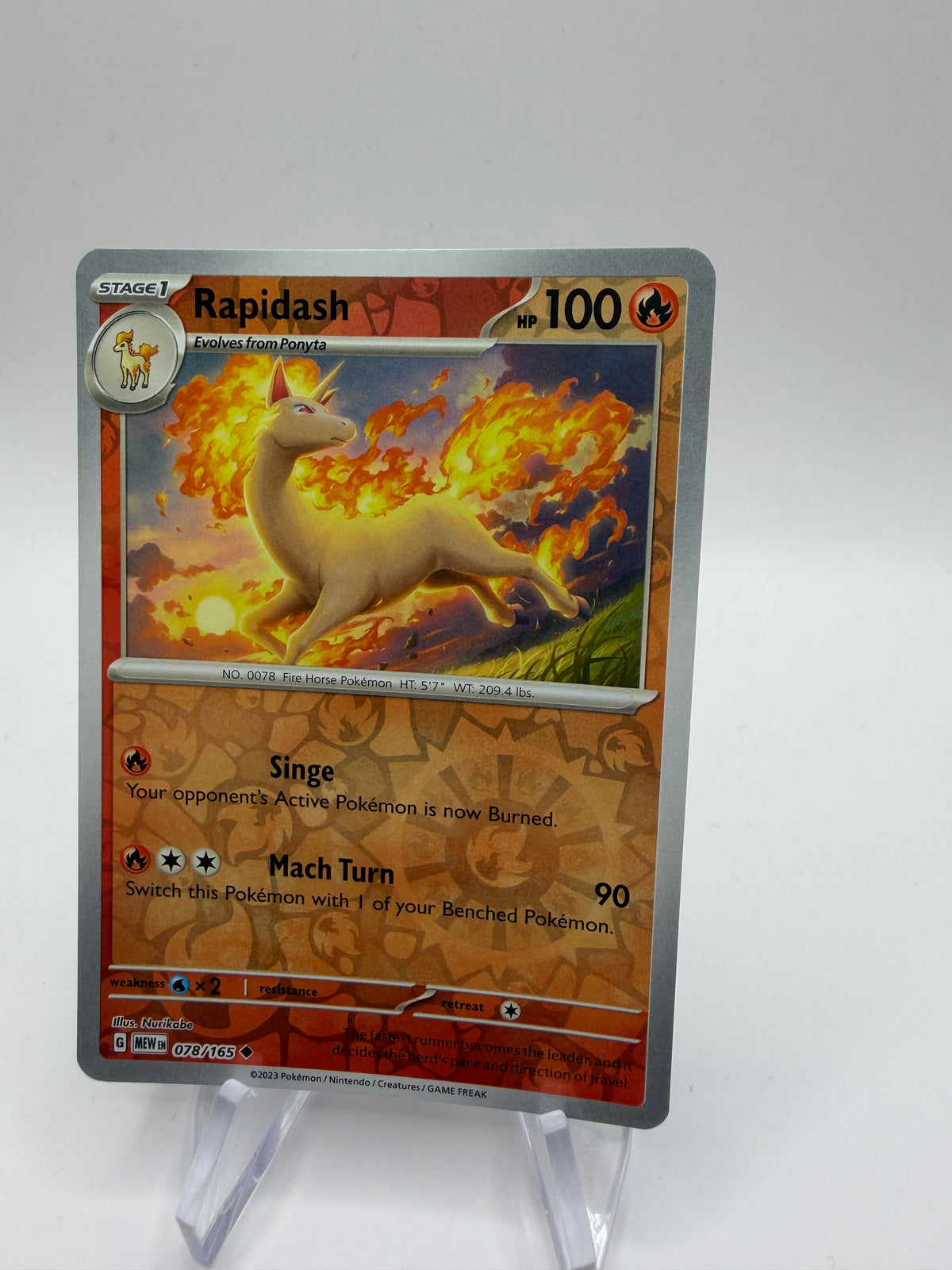 Pokemon Karte Reverse 151 Gallopa 78/165 Englisch
