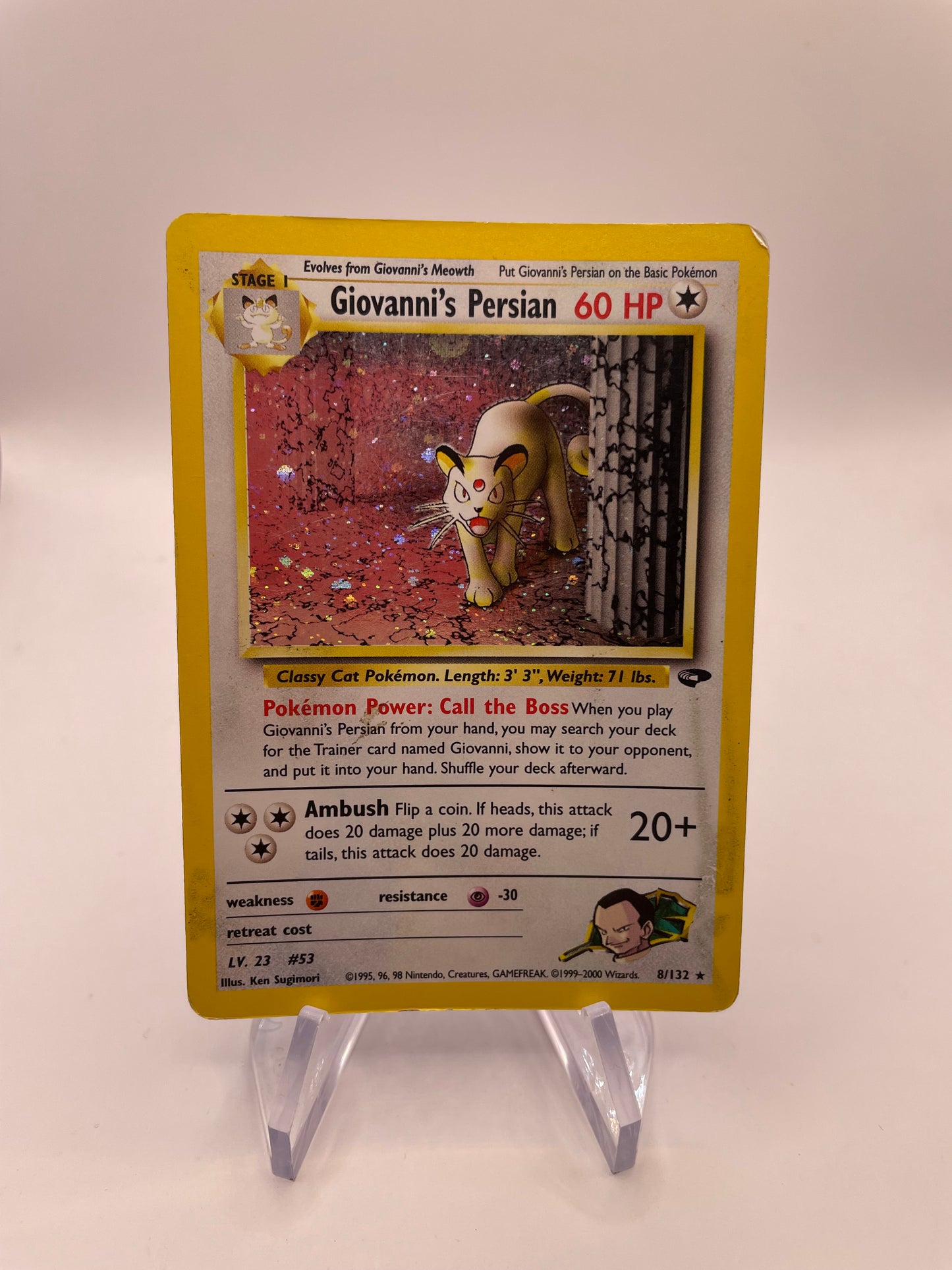 Pokemon Karte Holo Giovanni‘s Persian 8/132 Englisch