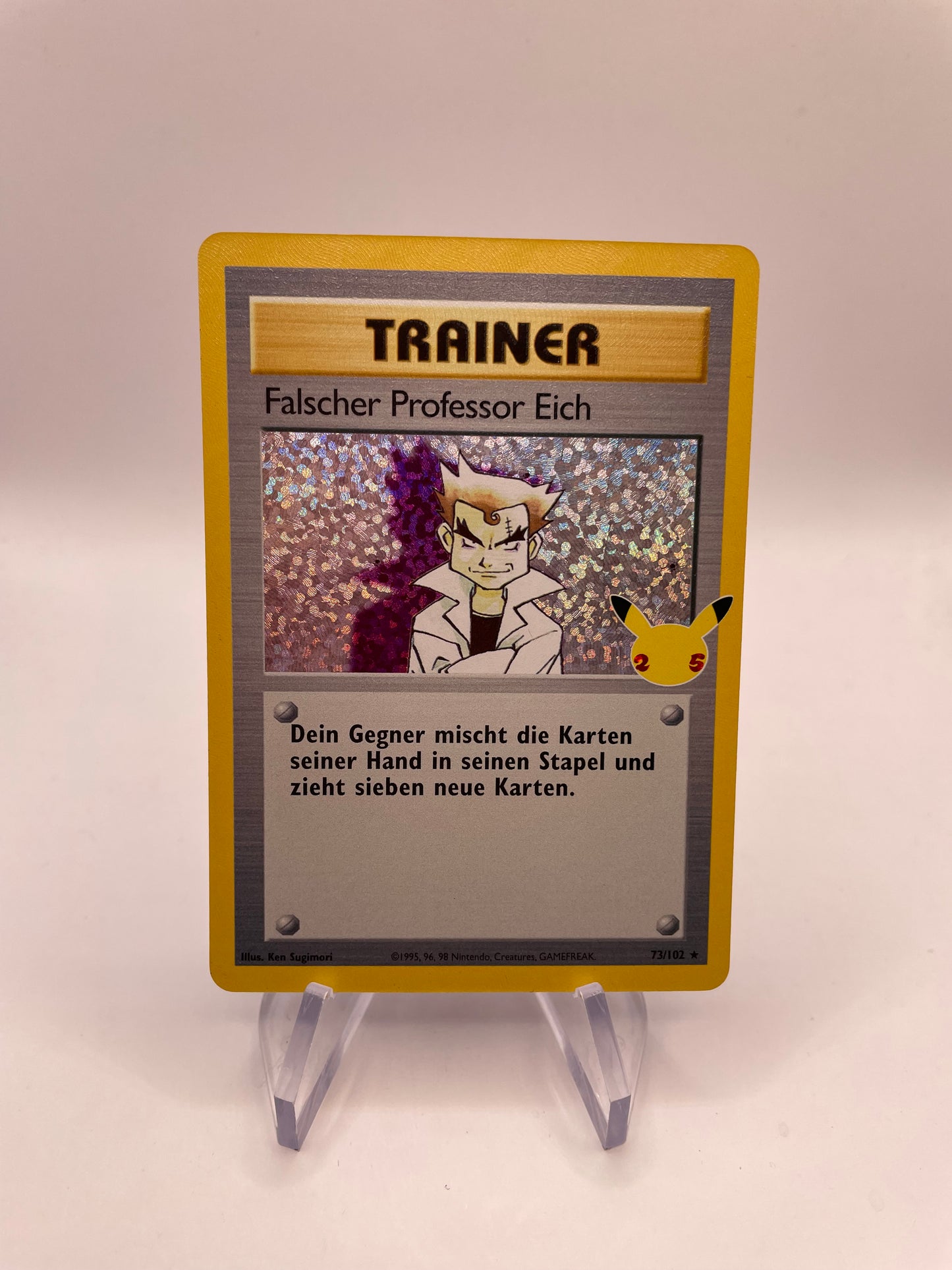 Pokemon Karte Trainer Celebration Falscher Prof Eich 73/102 Deutsch