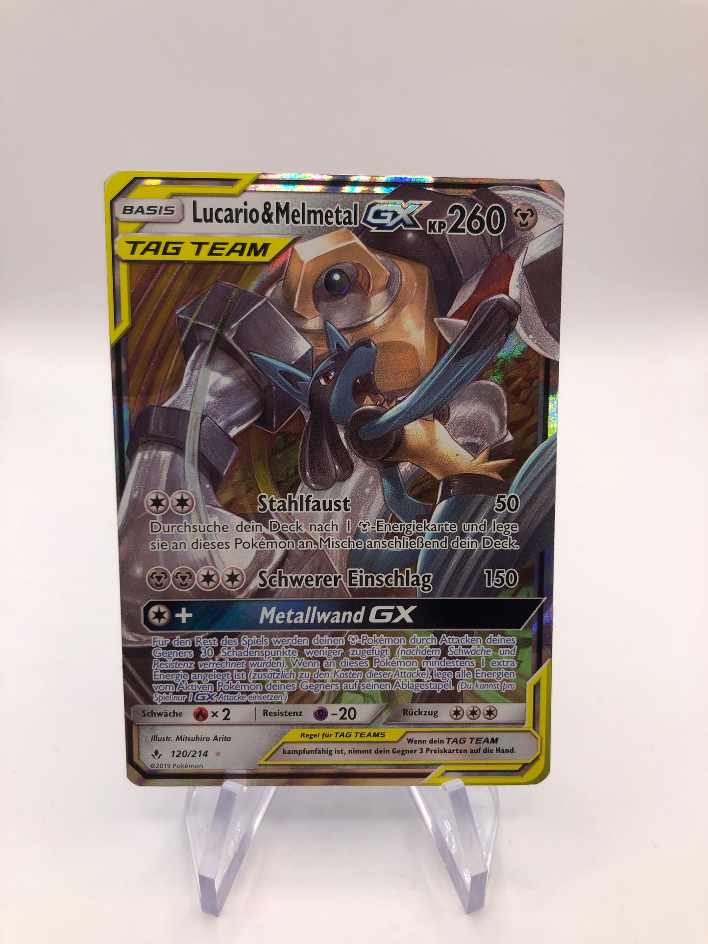 Pokemon Karte Celebration GX Tag Team Lucario&Melmetal 120/214 Deutsch