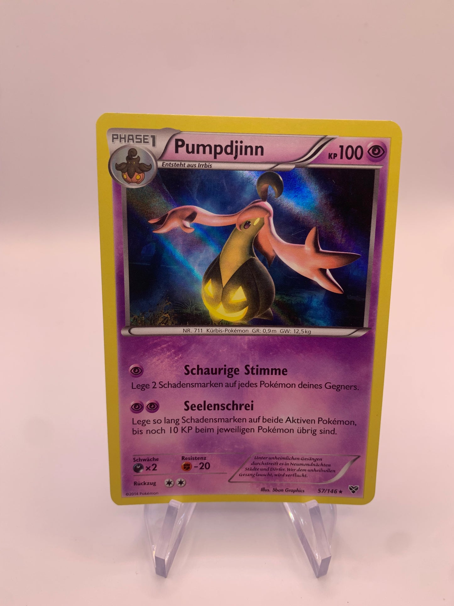 Pokemon Karte Holo Pumpdijnn 57/146 Deutsch