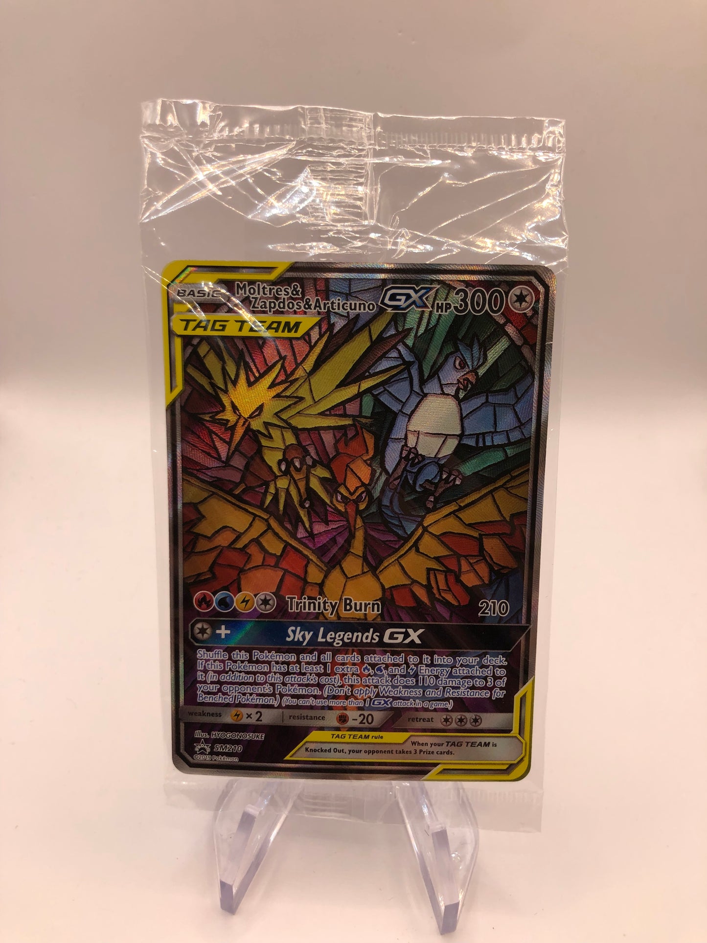 Pokemon Karte Alt-Art Prom GX Tag Team Moltres&Zapdos&Articuno SM210 Englisch