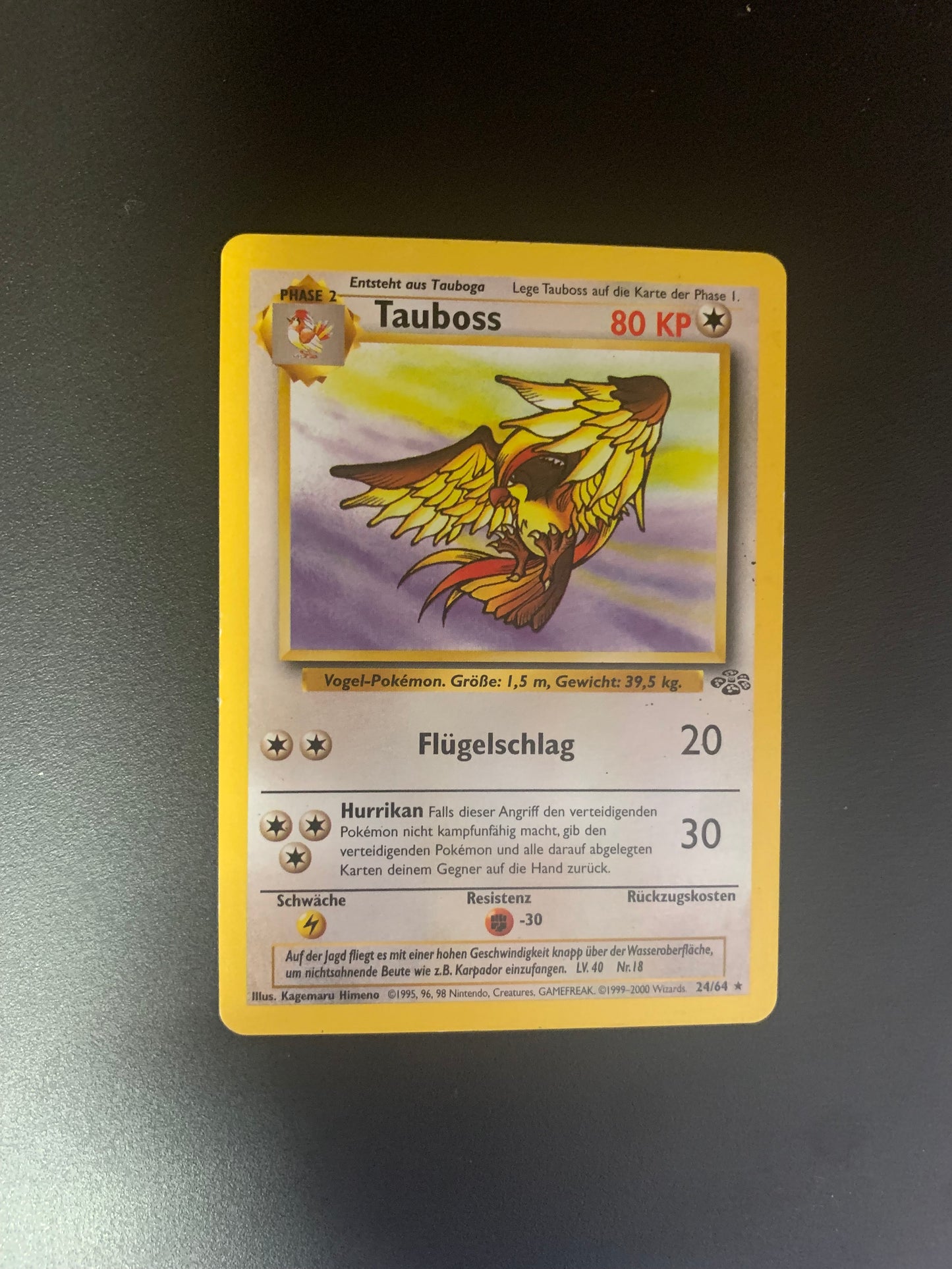 Pokemon Karte Jungel Tauboss 24/26 Deutsch