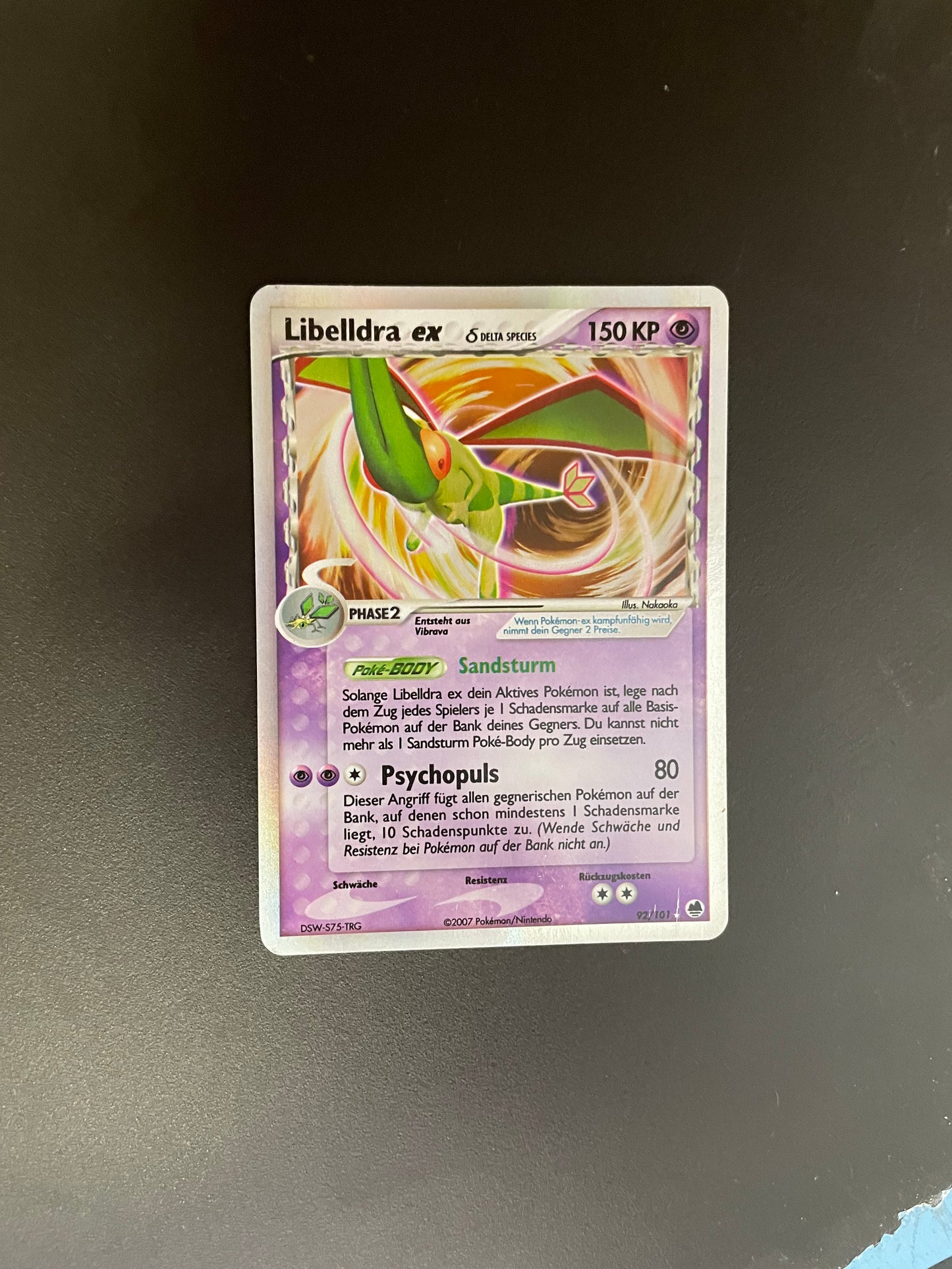 Pokemon Karte Ex Libelldra 92/101 Deutsch