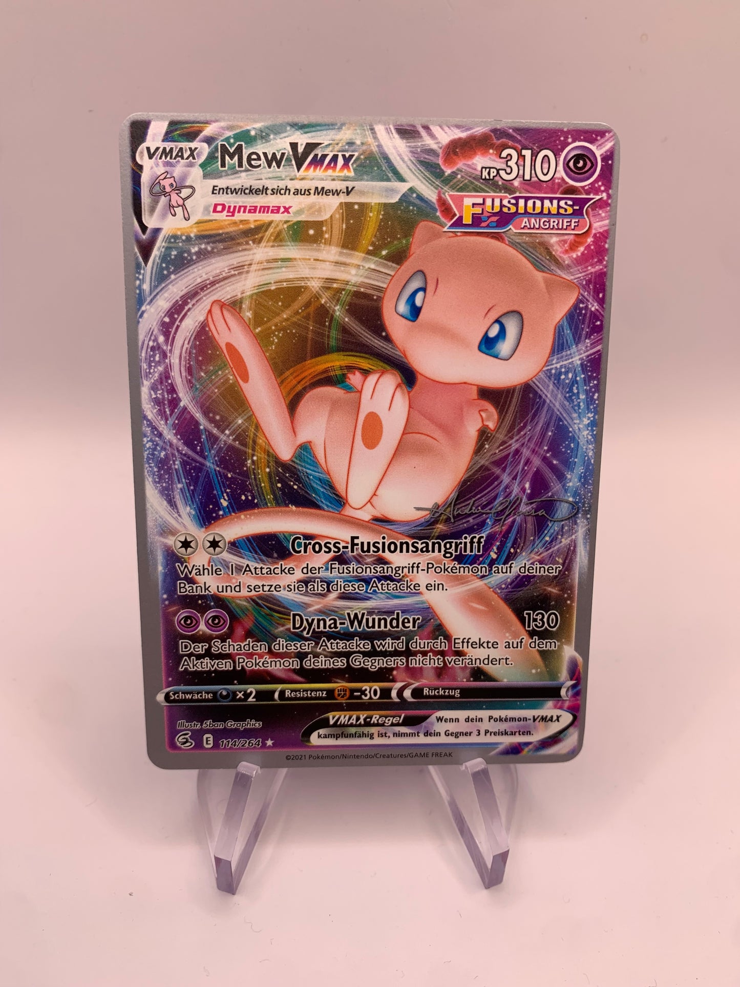 Pokemon Karte Vmax Mew 114/264 Deutsch