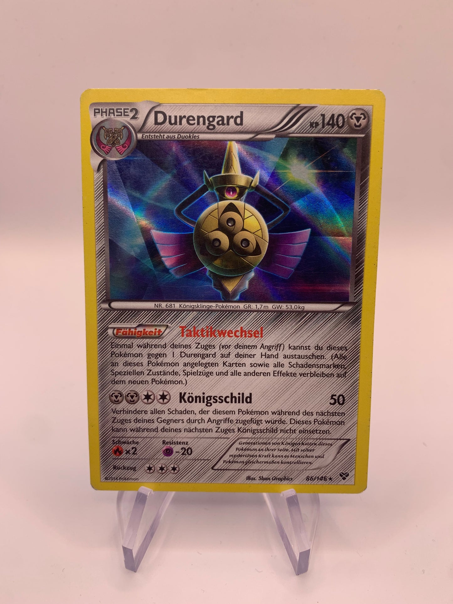 Pokemon Karte Holo Durengard 86/146 Deutsch