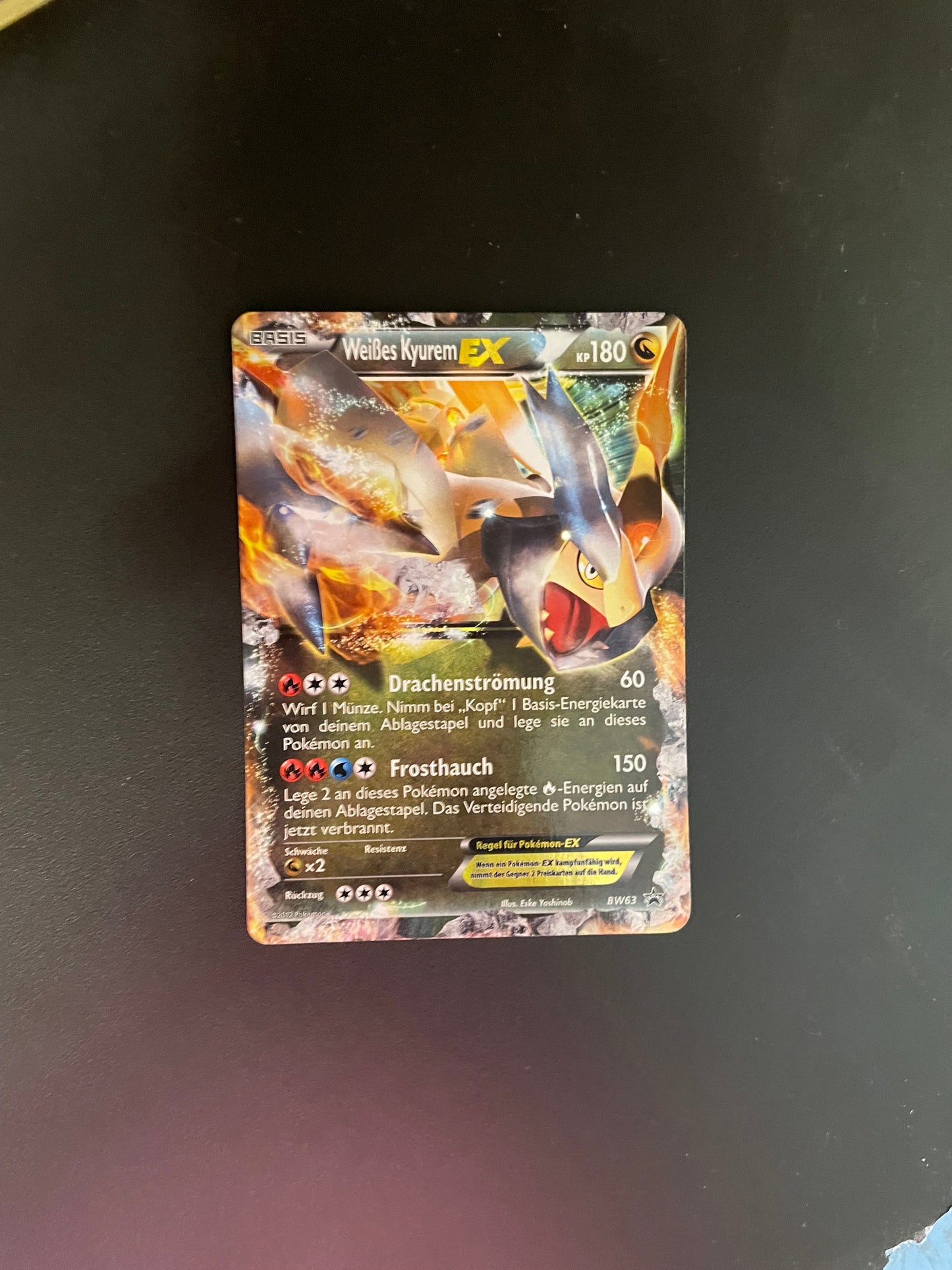 Pokemon Karte EX Promo Weißes Kyurem BW63 Deutsch