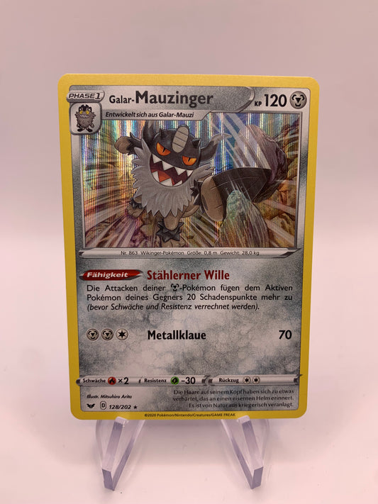 Pokémon card Holo Galar-Mauzinger 128/202 German