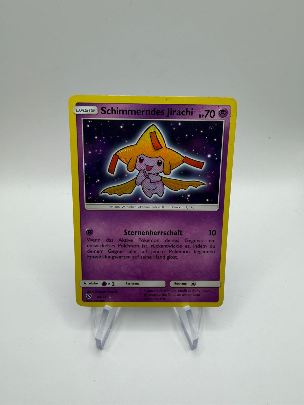 Pokemon Karte Holo Schimmerndes Jirachi 42/73 Deutsch