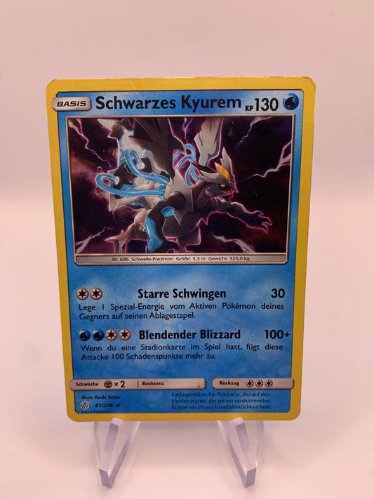 Pokemon Karte Holo Schwaezes Kyurem 61/236 Deutsch