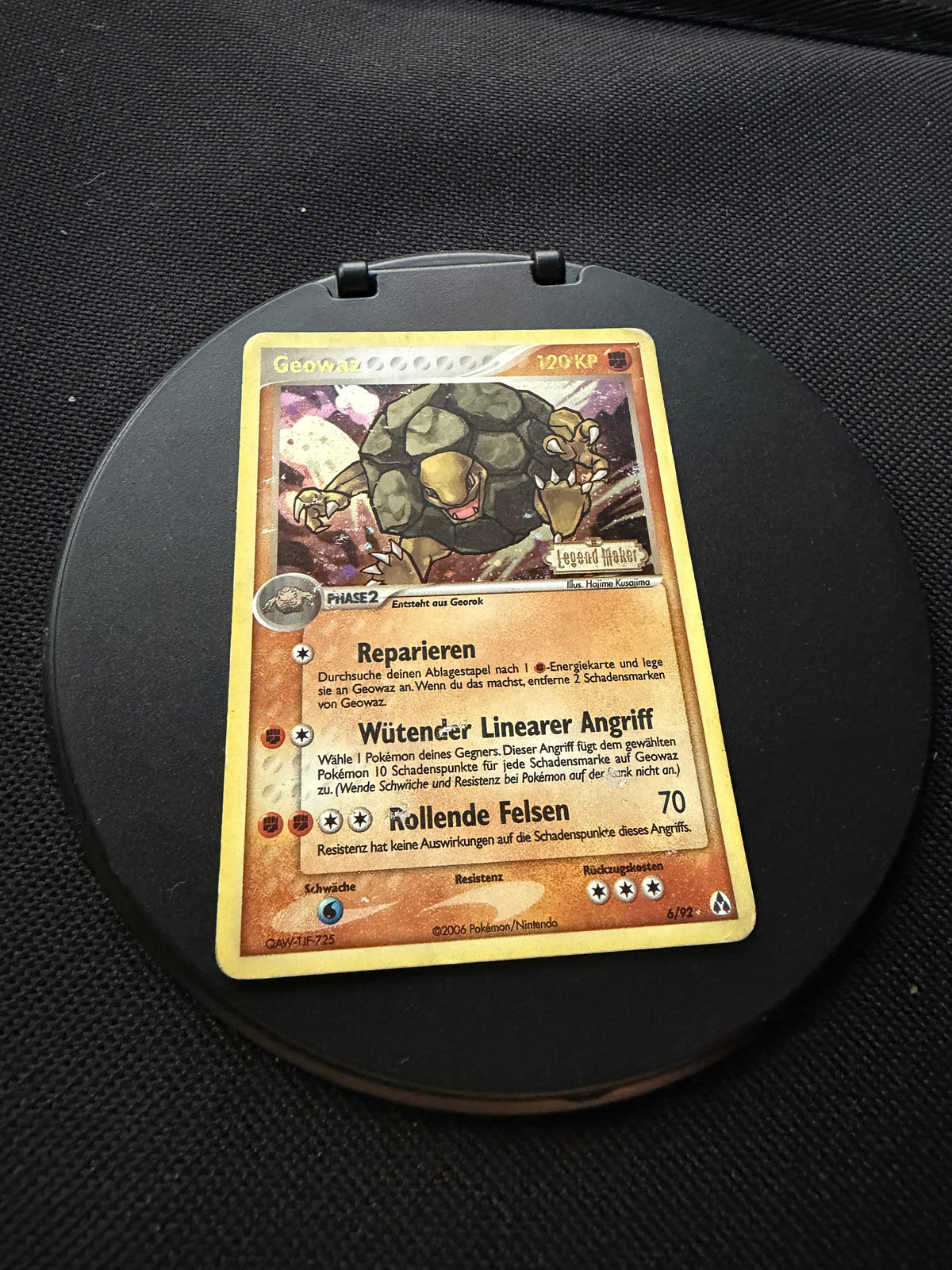 Pokemon Karte Stamp Geowaz 6/92 Deutsch