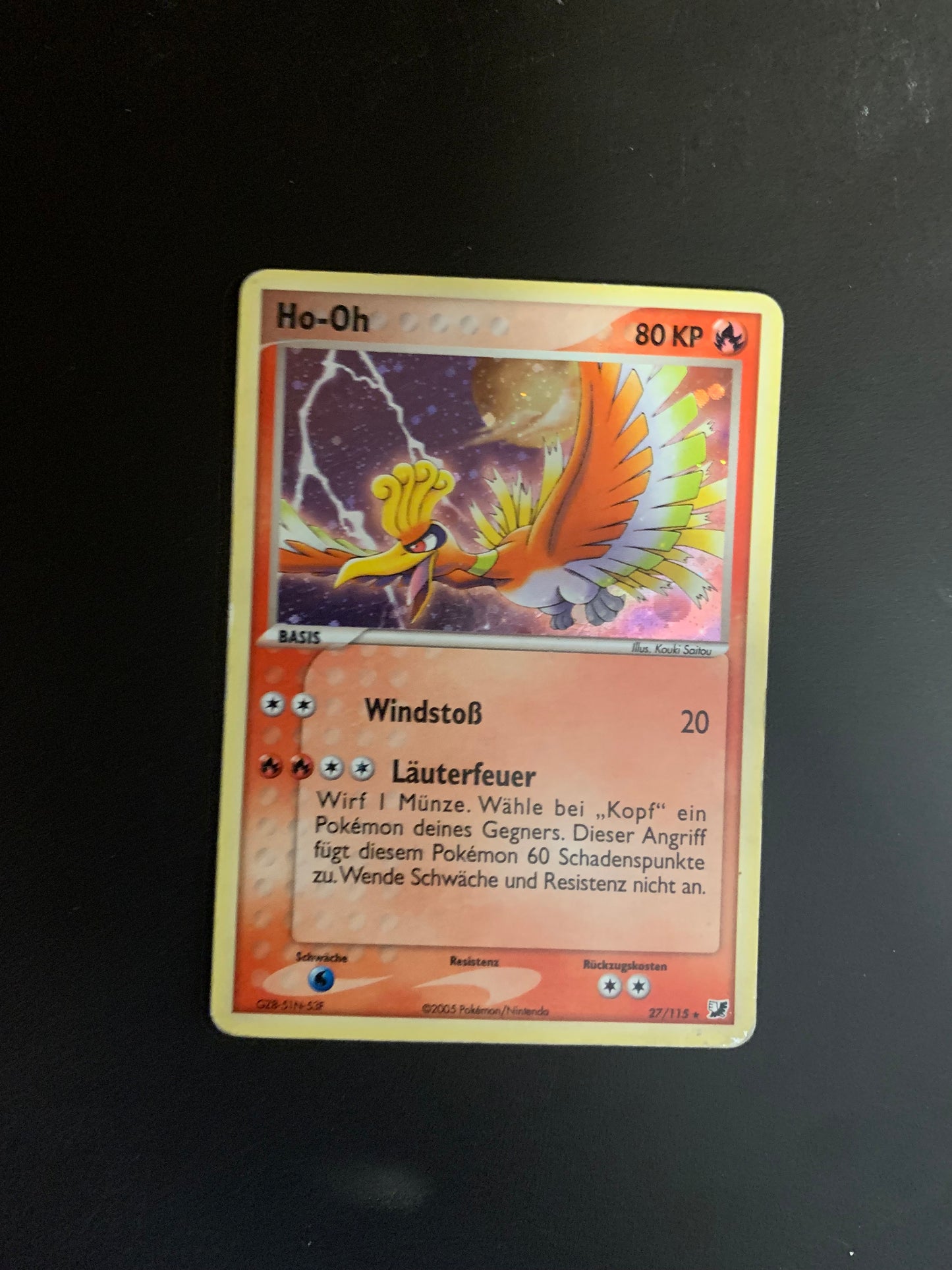 Pokemon Karte Holo Ho-Oh 27/115 Deutsch