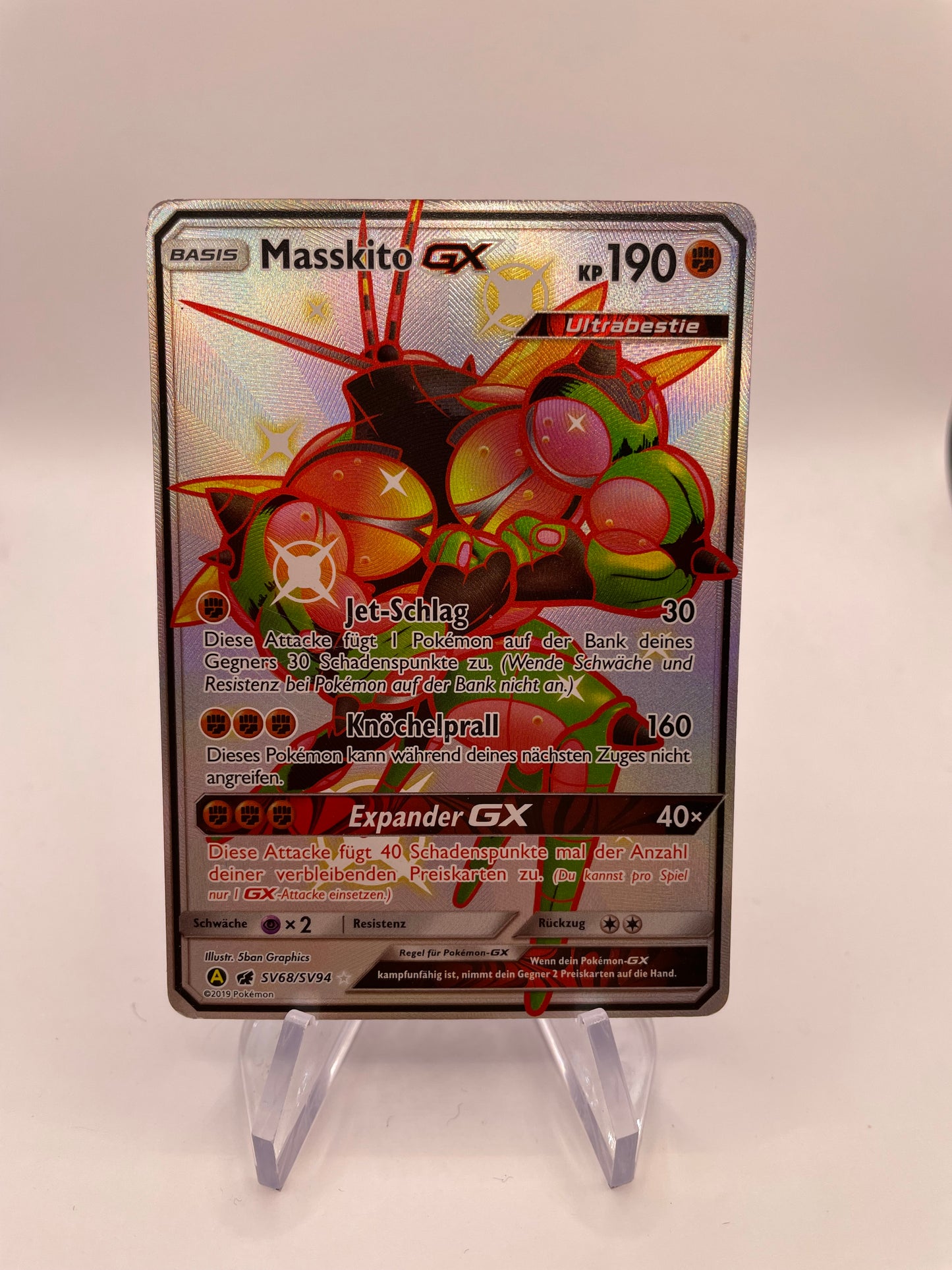 Pokemon Karte GX Masskito SV68/SV94 Deutsch