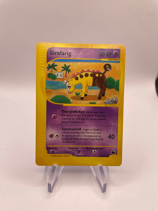 Pokemon Karte E-Series Girafarig 58/144 Deutsch