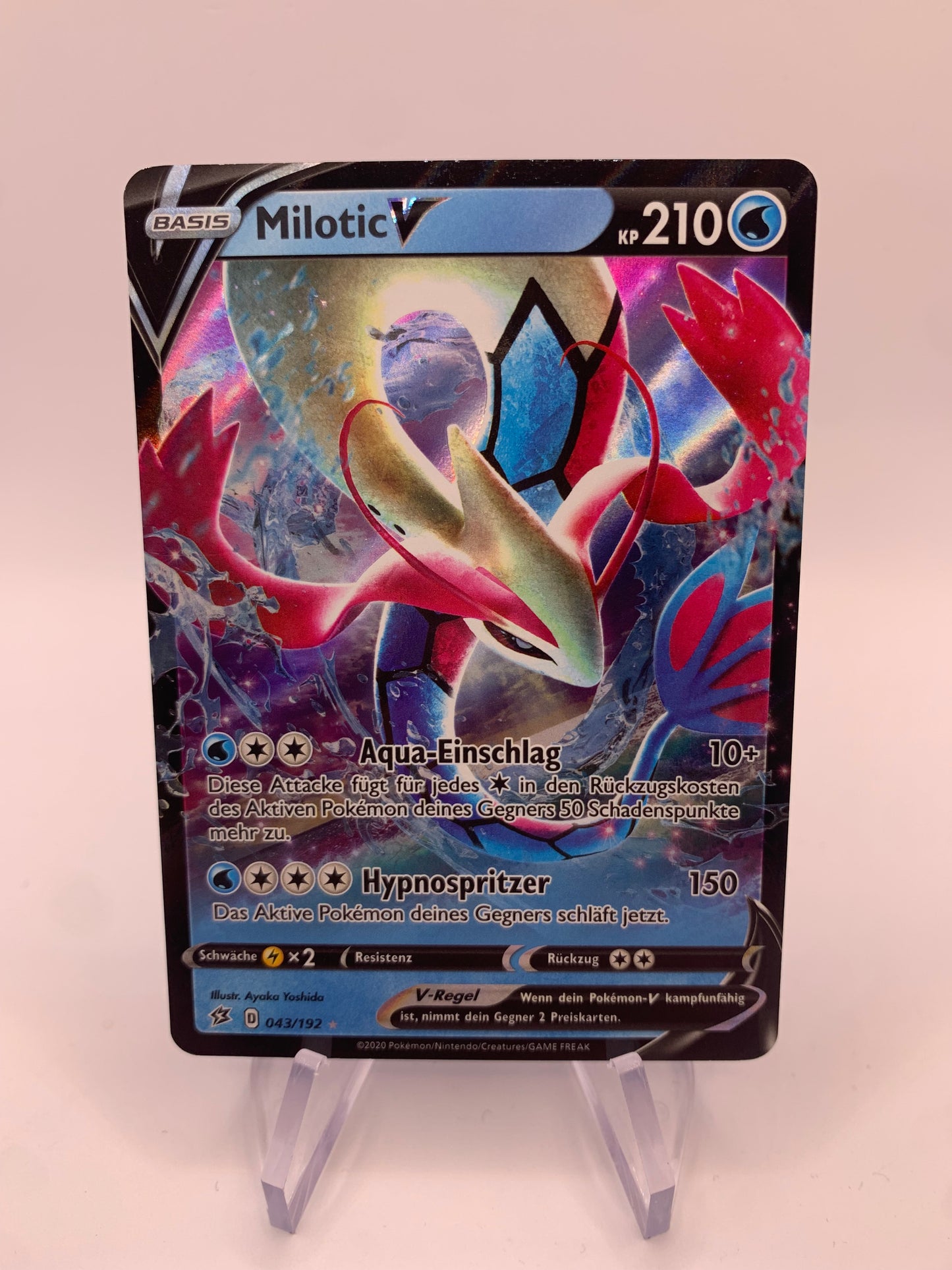 Pokémon card V Milotic 043/192 German