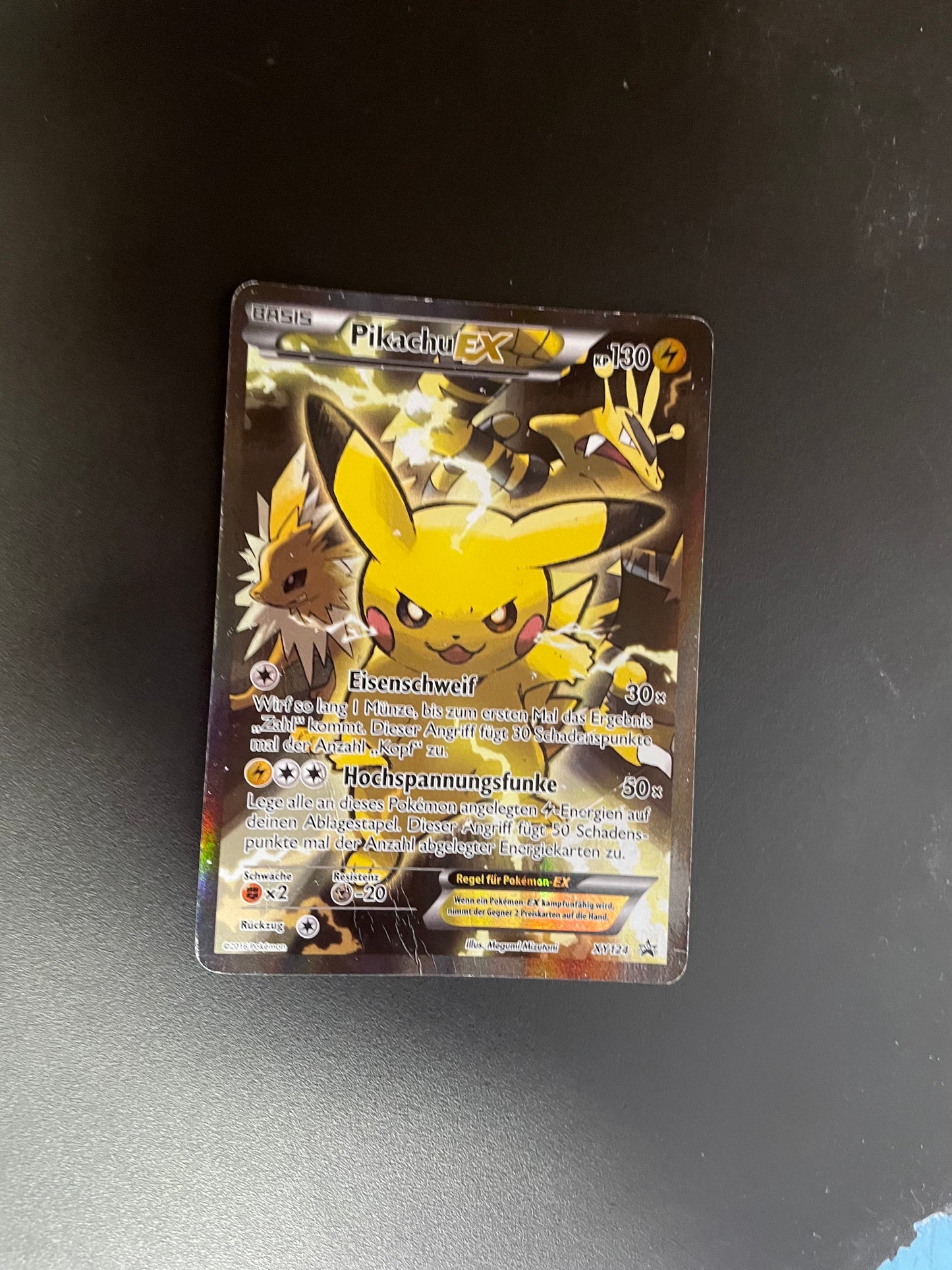 Pokémon Karte Pikachu EX XY124 Deutsch