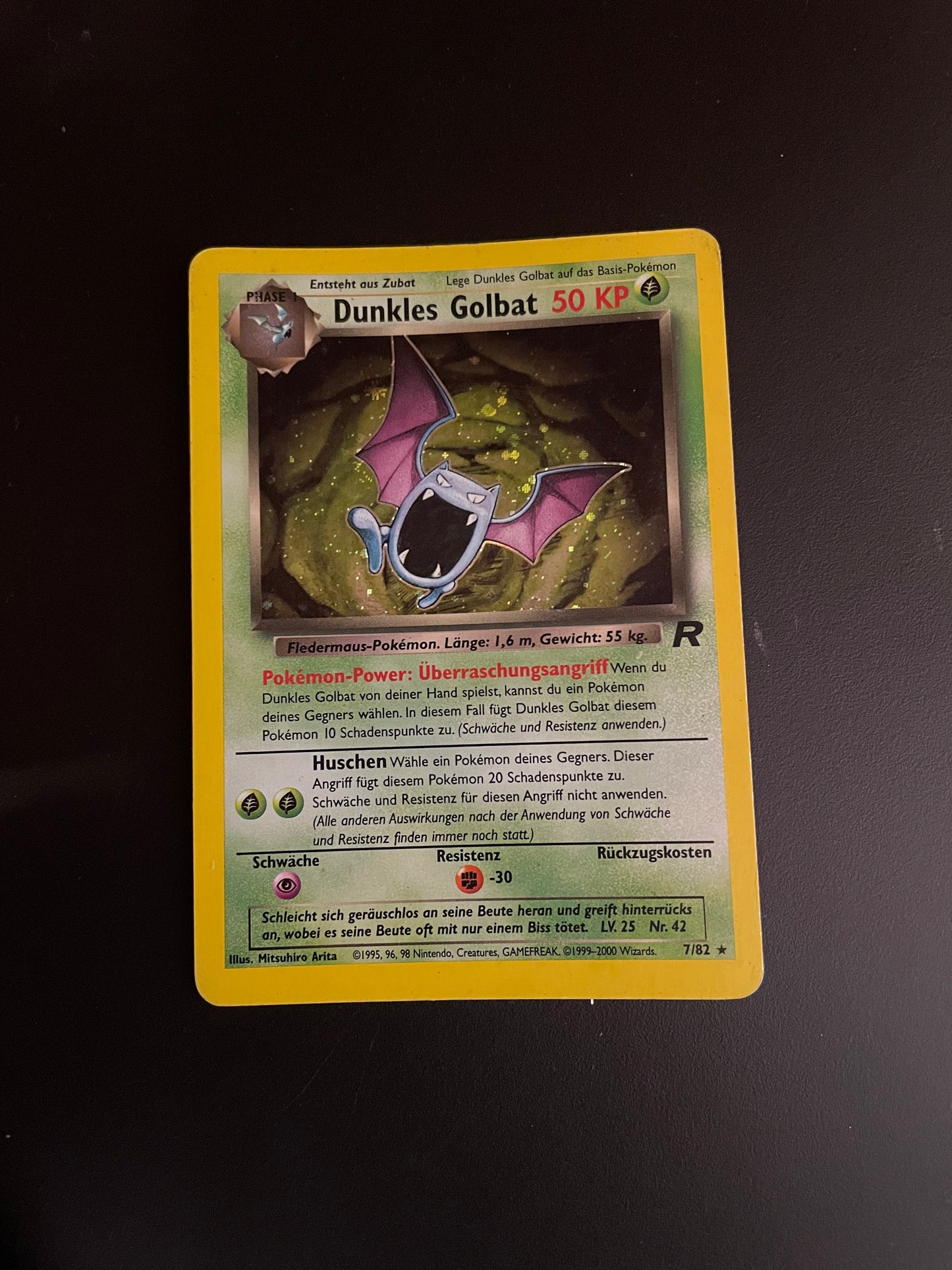 Pokemon Karte Holo Rocket Dunkles Golbat 7/82 Deutsch