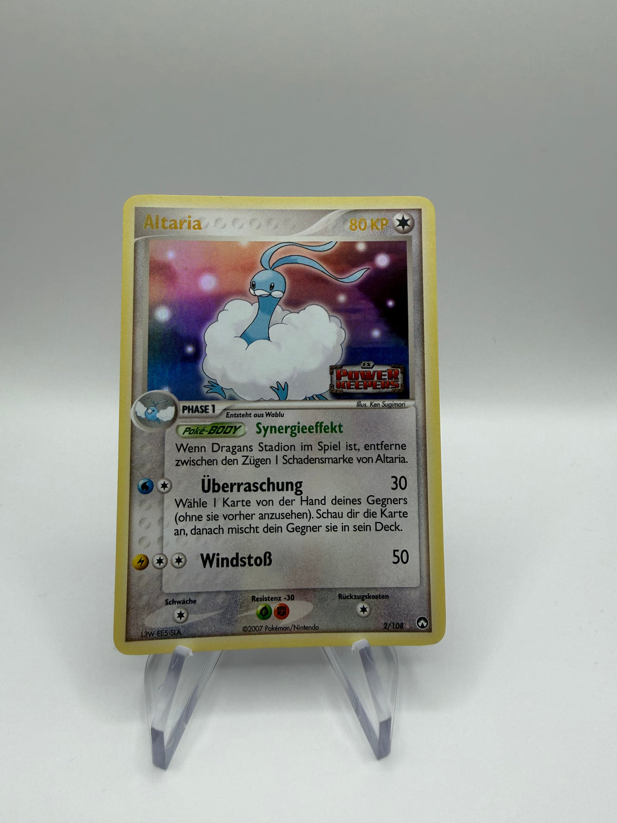 Pokemon Karte Stamp Altaria 2/108 Deutsch