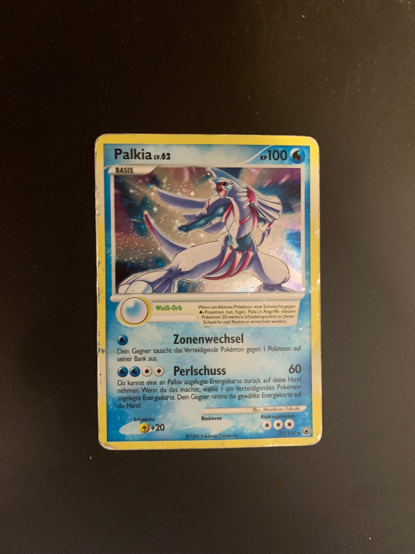 Pokemon Karte Holo Palkia 11/100 Deutsch