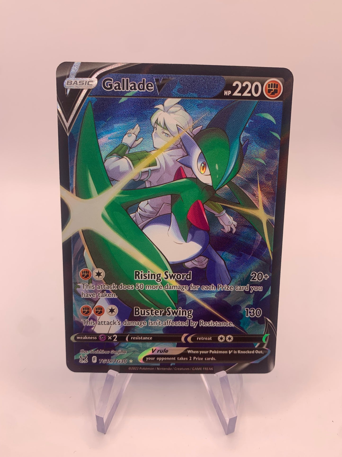 Pokemon Karte V Alt-Art Galagladi TG19/TG30 Englisch