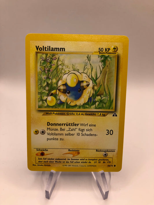 Pokemon Karte Neo Discovery Voltilamm 58/75 Deutsch