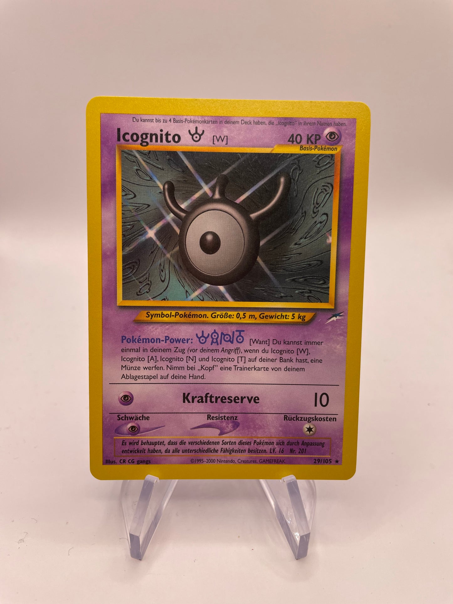 Pokemon Karte Neo Destiny Icognito 29/105 Deutsch