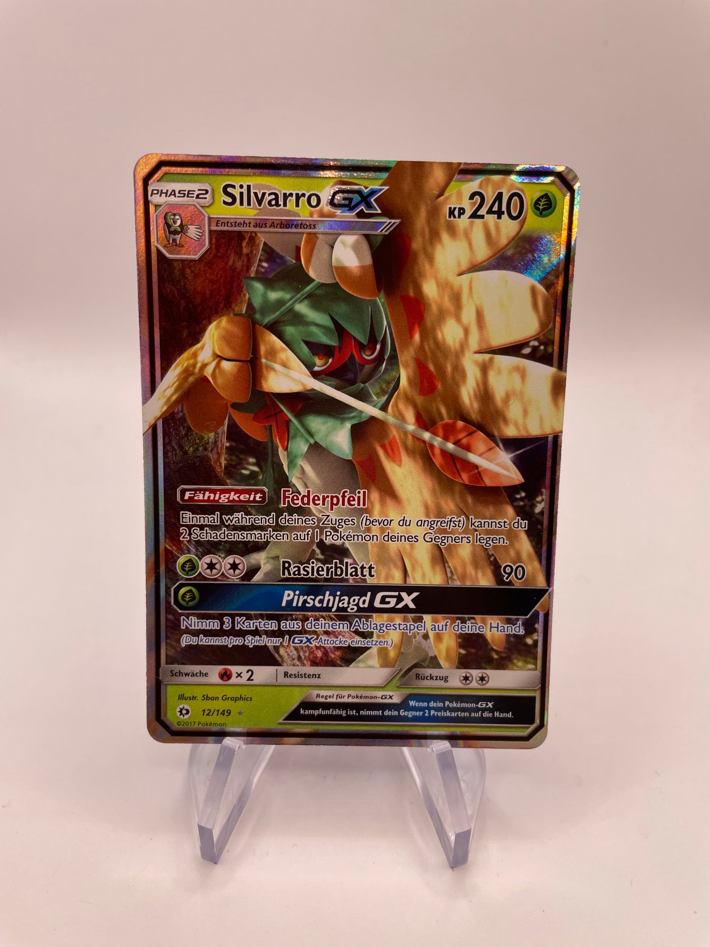 Pokemon Karte GX Silvarro 12/149 Deutsch